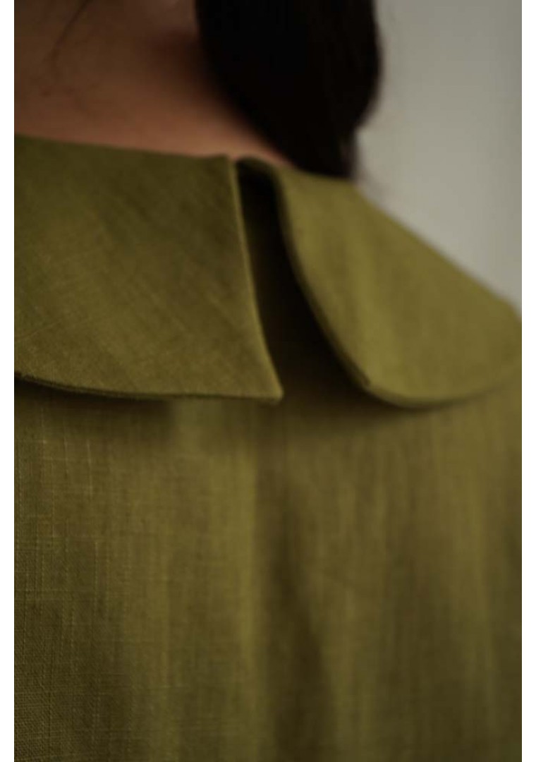 Rochie olive cu maci