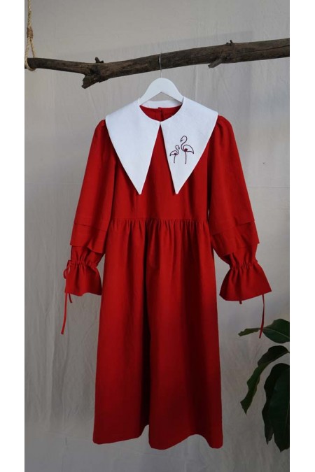 Rochie Red flamingo